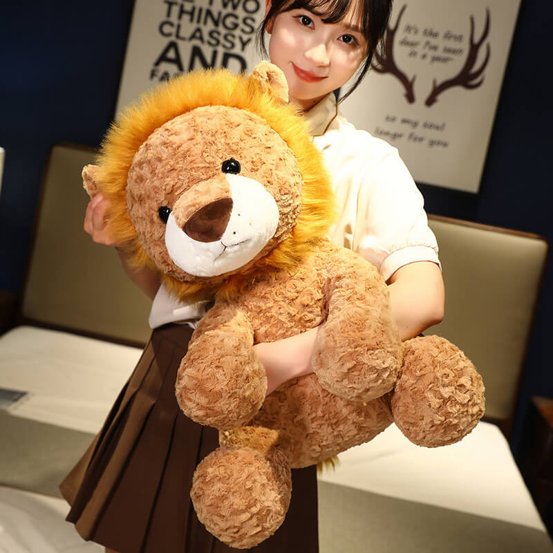 Cute soft 25-50cm Lovely Custom LionStuffed Animal Simulation Lion king Plush Toys lifelike sitting lion Plush Toys 13