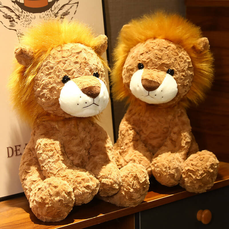 Cute soft 25-50cm Lovely Custom LionStuffed Animal Simulation Lion king Plush Toys lifelike sitting lion Plush Toys 12