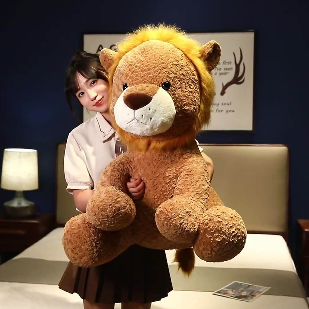 Cute soft 25-50cm Lovely Custom LionStuffed Animal Simulation Lion king Plush Toys lifelike sitting lion Plush Toys 14