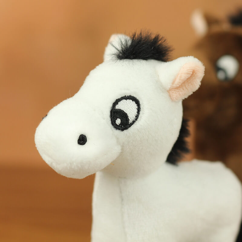 Professional Brown and White Horse Plush Stuffed Plush Toy Farm Animal Small Pendant Key Chain With Fashion Accessory 19