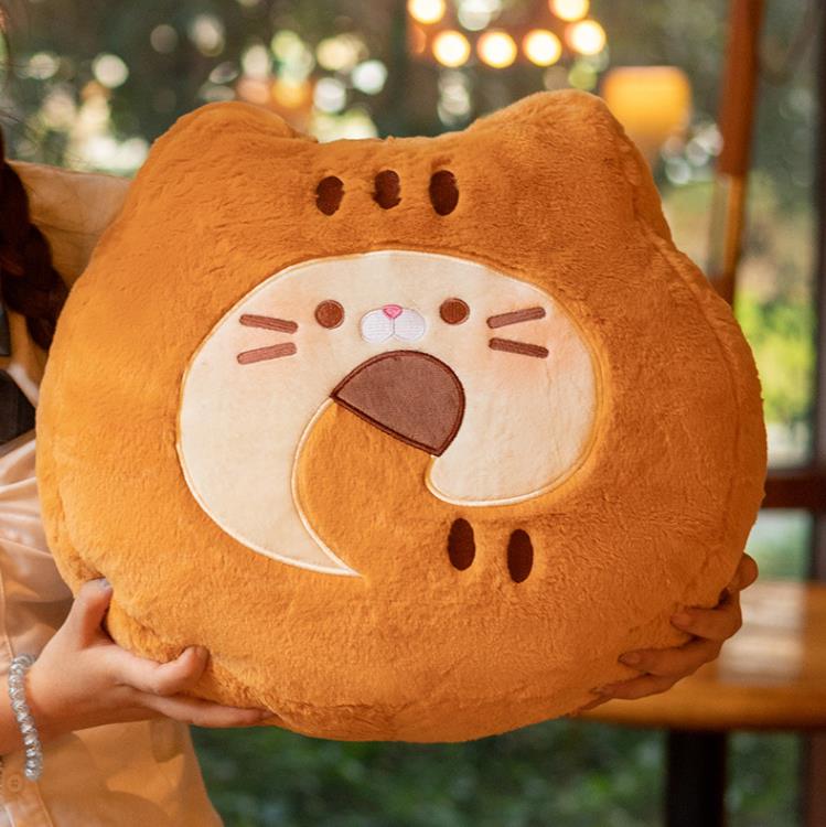 Customized cute cat biscuits animal plush toys children's comfort doll nap pillow sofa backrest holiday gift 13