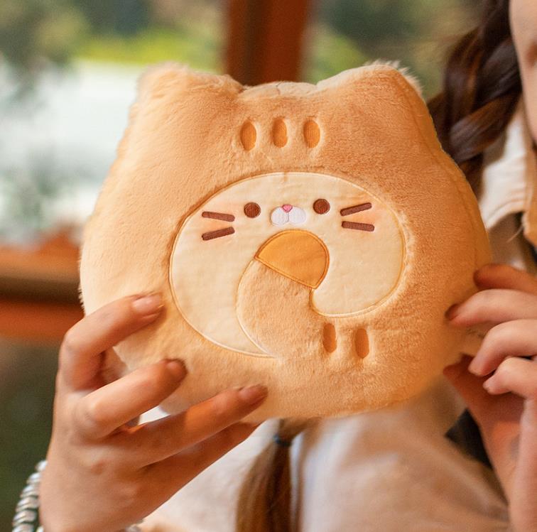 Customized cute cat biscuits animal plush toys children's comfort doll nap pillow sofa backrest holiday gift 12