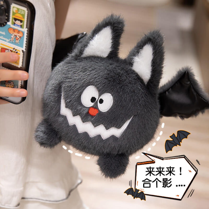 Squeak Bat Pet  Plush Toys  Creative Cartoon Halloween Doll Spider Bat Pumpkin Ghost Stuffed Halloween Gift for Kids 16