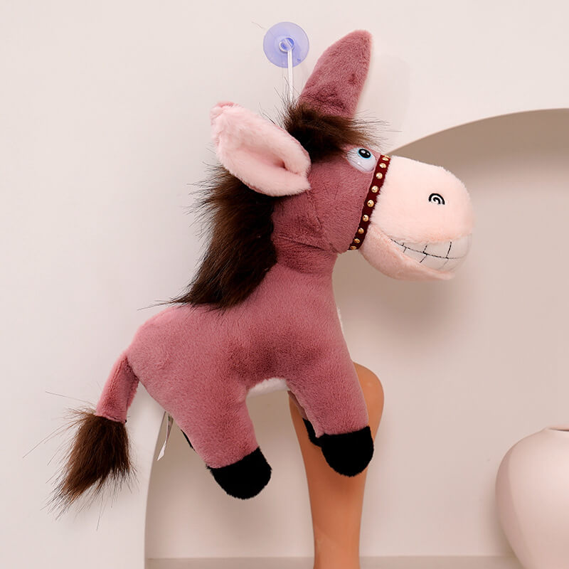 Wholesale Kawaii Little Red And Brown Donkey Stuffed Animal Doll Horse Plush Toy Soft Plushies Toy Promotional 14
