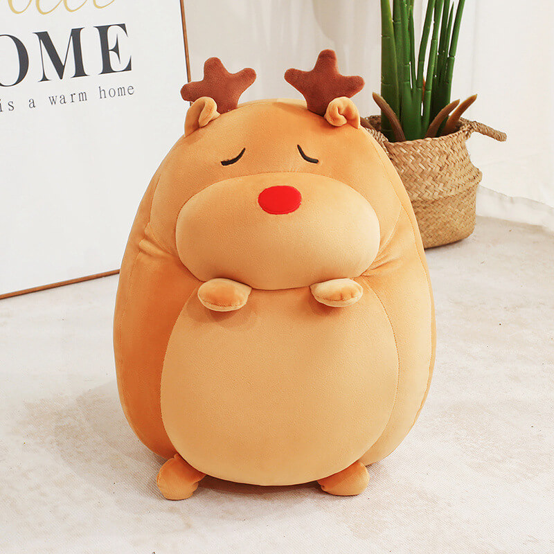 Manufacturer Stuffed Animal Toy  45cm High Quality Christmas Plush Reindeer Toy Soft Hugging Pillow Perfect Kids Gift 14