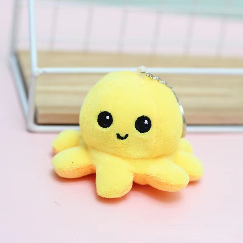 Wholesale Cute Plush Flip Octopus Keychain Toys Cartoon Creative Double Reversible Stuffed Animals Backpack Pendants 7