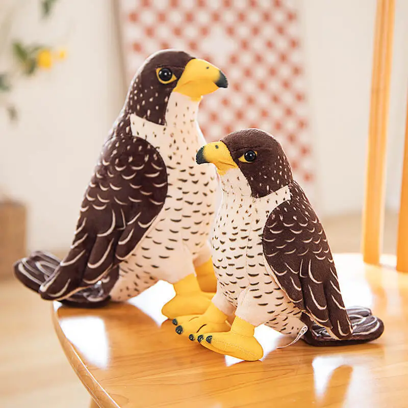 OEM Custom Stuffed Animal Wholesale High Quality Stuffed Falcon Parrot Bird Toys Wild Eagle Migrant Plush Toys With Logo 1