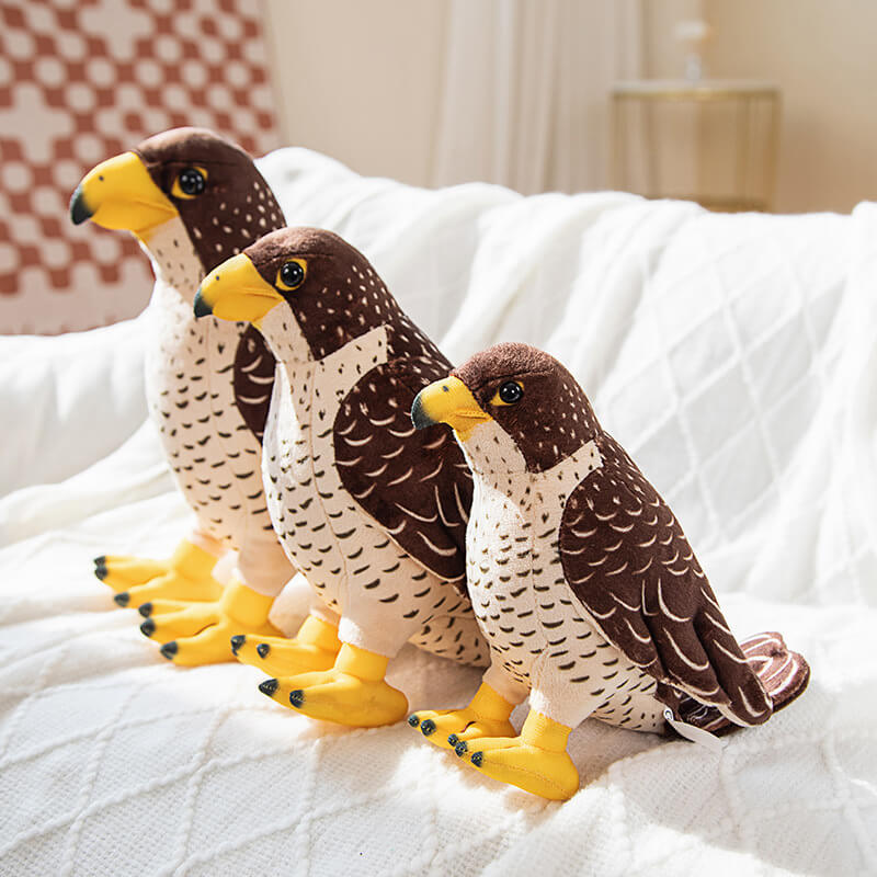 OEM Custom Stuffed Animal Wholesale High Quality Stuffed Falcon Parrot Bird Toys Wild Eagle Migrant Plush Toys With Logo 12