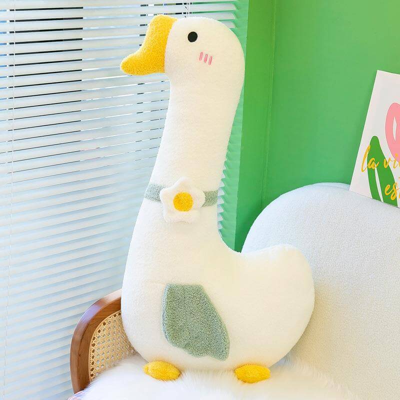 Wholesale Hot Selling Lovely Simulation Cloud Big White Goose Plush Toy Legs Sleeping Long Pillow Doll Birthday Gift 18