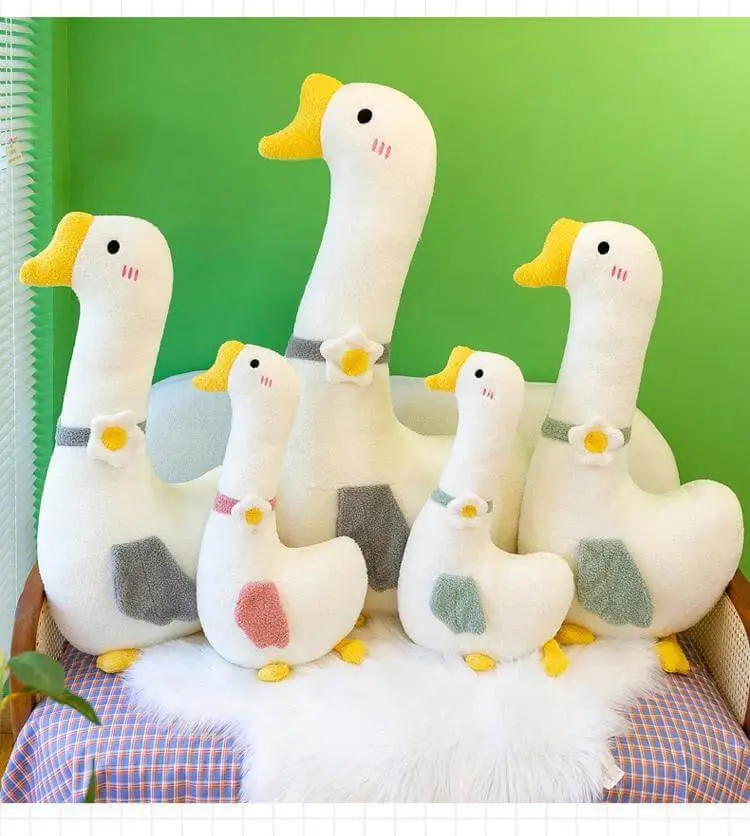 Wholesale Hot Selling Lovely Simulation Cloud Big White Goose Plush Toy Legs Sleeping Long Pillow Doll Birthday Gift 1