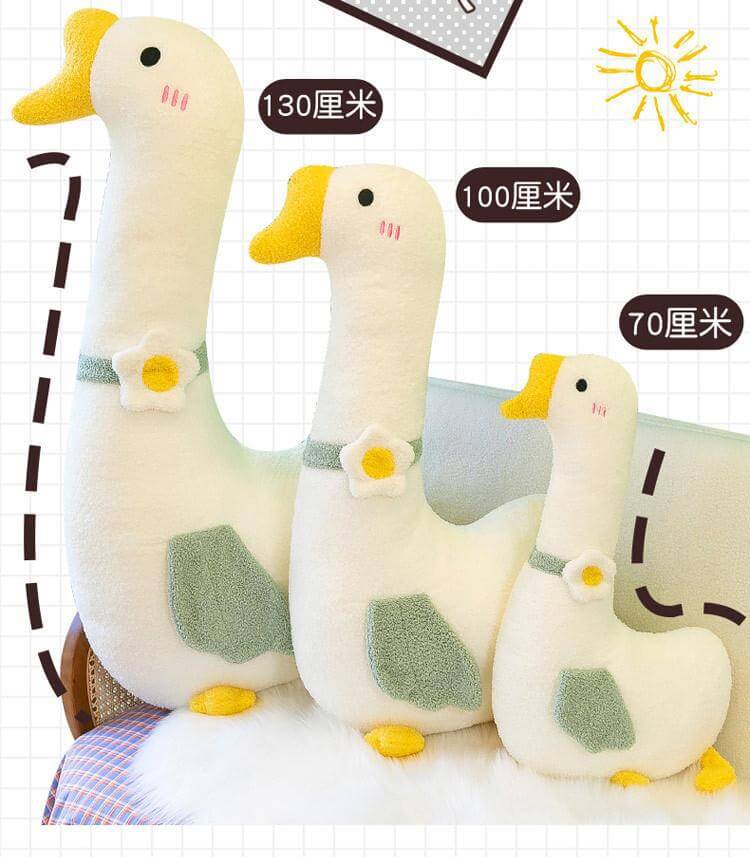 Wholesale Hot Selling Lovely Simulation Cloud Big White Goose Plush Toy Legs Sleeping Long Pillow Doll Birthday Gift 11