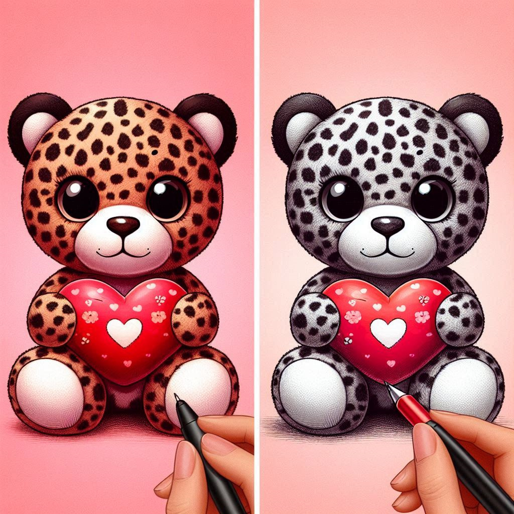 Valentine 2025 Plush Toys Stuffed Animal Toys 20cm Big Eyes Leopard Plush Toy 9