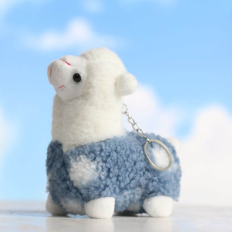 Wholesale 12cm Kawaii Alpaca Stuffed Animal Keychain Plush Toy Soft Bag Pendant Custom Logo for Girls Kids Toys Birthday 13