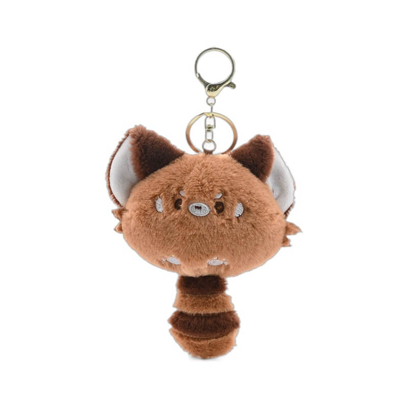 Оптовая продажа милых миниатюрных плюшевых енотов, красных панд, чехлов для монет, кошельков, мягких игрушек-брелоков, маленьких сумочек. 16