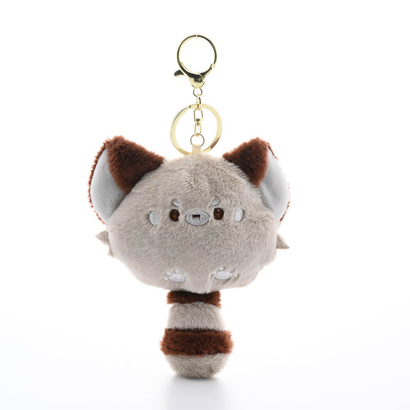 Оптовая продажа милых миниатюрных плюшевых енотов, красных панд, чехлов для монет, кошельков, мягких игрушек-брелоков, маленьких сумочек. 14