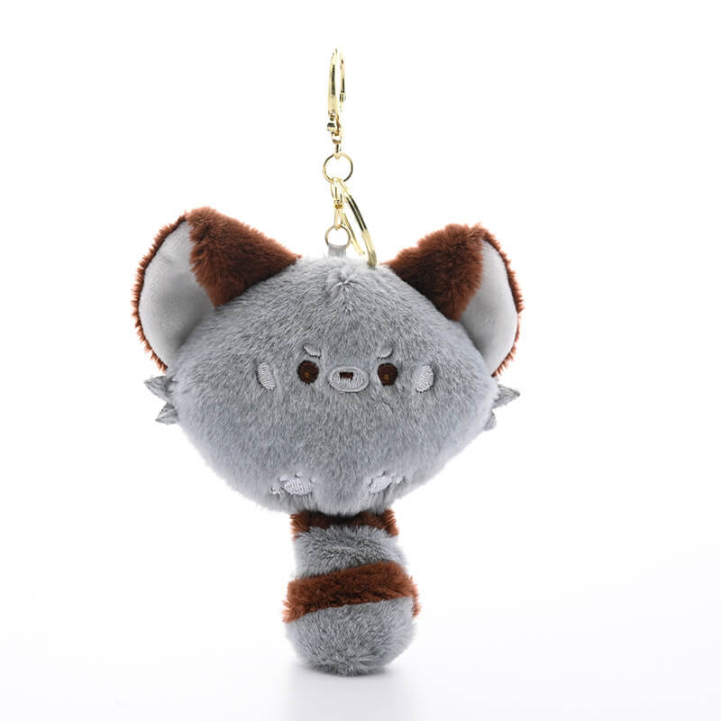 Оптовая продажа милых миниатюрных плюшевых енотов, красных панд, чехлов для монет, кошельков, мягких игрушек-брелоков, маленьких сумочек. 17