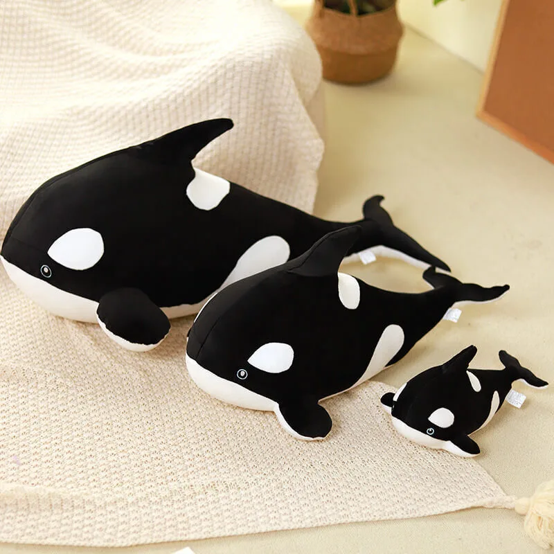 Wholesale Adorable  Real Life Orca Plush Toys Super Soft Stuffed Animal Shark Whale Sea Plush Dolls Gifts For Kids 1