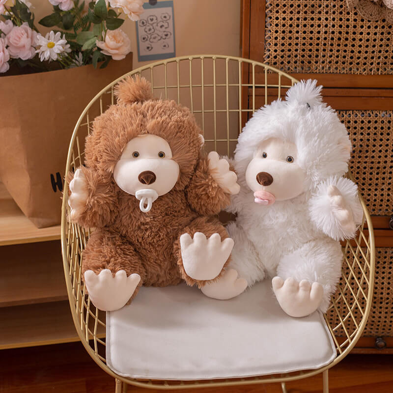 Adorable Brown Purple White Cute Bigfoot Monster Plush Toy Soft Cartoon Stuffed Animal Little Monkey Plush Toy For Kids 18