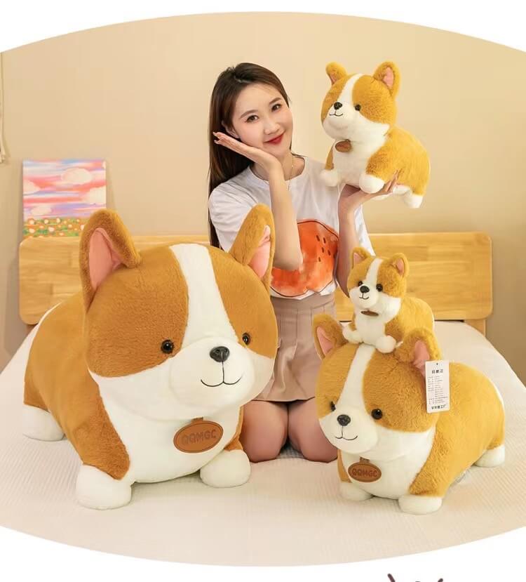 Factory Price Heart-Shaped Soft Kawaii Corgi Dog Cute Pillow Stuffed Animal Plush Toys Hug Cushion Children Gift 13