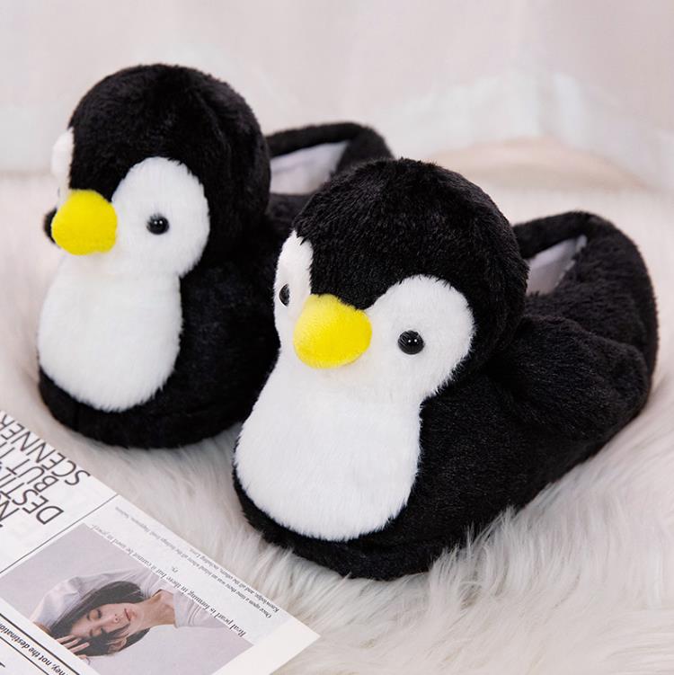 Factory Customized Plush Toys Winter Warm Animal Shaped Cartoon Cute Plush Penguin Slippers 9