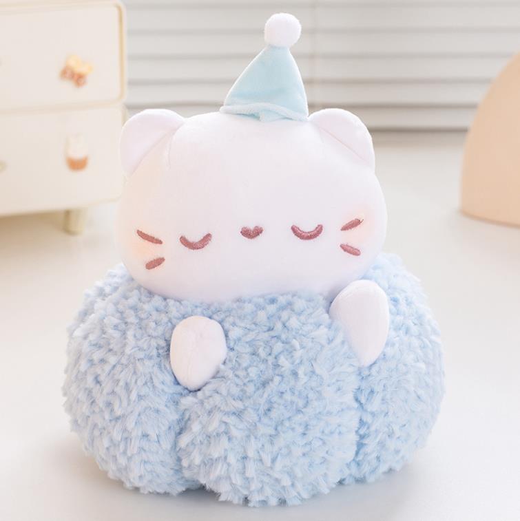 Super Cute pumpkin Kitten doll Custom Plush Kawaii cat toy Stuffed Animal pillow home decoration children gifts 12