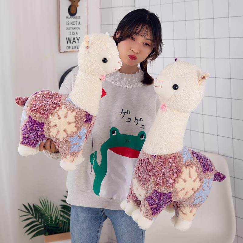 Peluche de alpaca y llama, oveja japonesa, suave y esponjoso, regalo súper kawaii para promociones. 11
