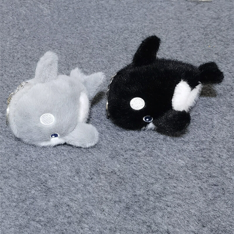 Мягкая плюшевая игрушка в виде белуги, миниатюрная игрушка из серии "Океан", брелок для ключей, украшение для сумки, подарок (13 см) 13