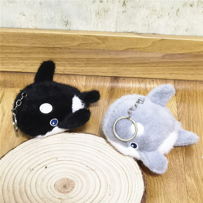 Мягкая плюшевая игрушка в виде белуги, миниатюрная игрушка из серии "Океан", брелок для ключей, украшение для сумки, подарок (13 см) 9