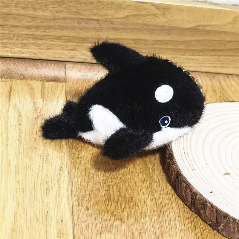 Мягкая плюшевая игрушка в виде белуги, миниатюрная игрушка из серии "Океан", брелок для ключей, украшение для сумки, подарок (13 см) 12