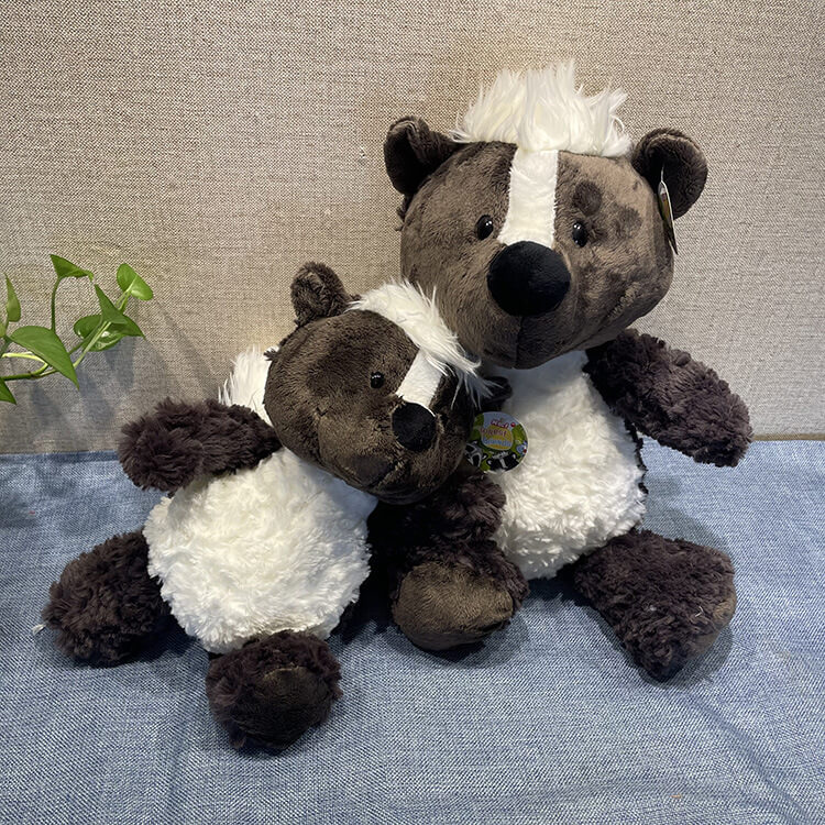 Wholesale Nici Cute Skunk Stuffed Animal Plush Toys White Back Plush Honey Badger Stuffed Children's Gifts(45CM) 9