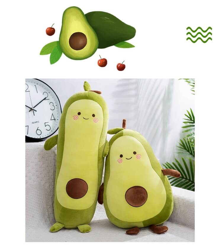 Cute Avocado Plush Toy Doll Stuffed Children's Sleeping Pillow Large Doll Holiday Gift Kawaii Creative Cushion(35-90CM) 14