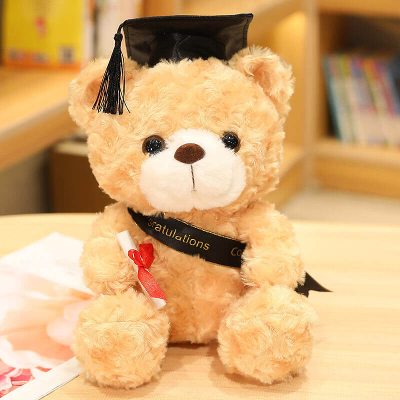 23cm Graduation Gift Dr. Bear Plush Toy  Bachelor's Cap Bear Stuffed Kawaii Animal Dolls Graduation Gifts 13