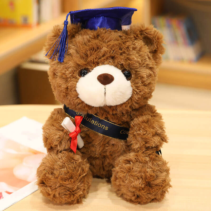 23cm Graduation Gift Dr. Bear Plush Toy  Bachelor's Cap Bear Stuffed Kawaii Animal Dolls Graduation Gifts 14