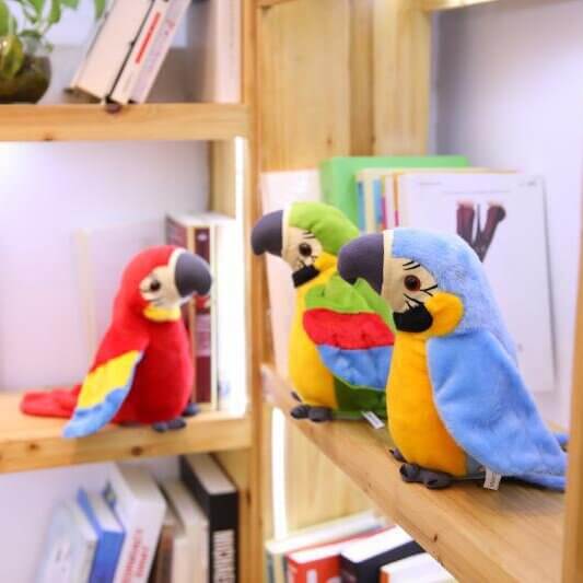 Wholesale Recorded Talking Parrot Wiggle and Flap Wings Tongue Learning Parrot Children's Electric Plush Toys(22*13cm) 10