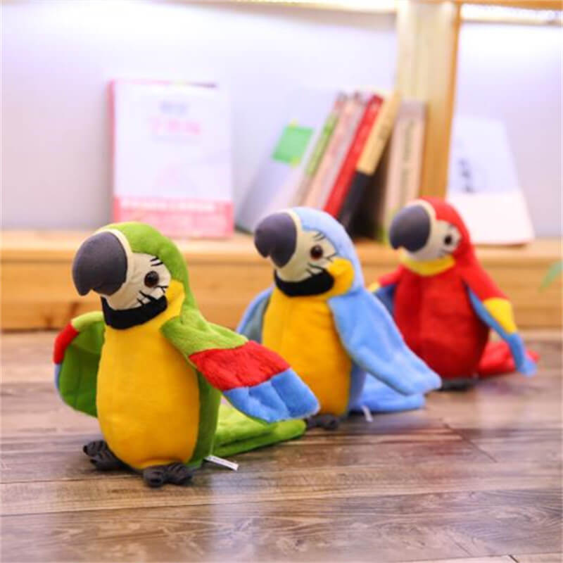 Wholesale Recorded Talking Parrot Wiggle and Flap Wings Tongue Learning Parrot Children's Electric Plush Toys(22*13cm) 7