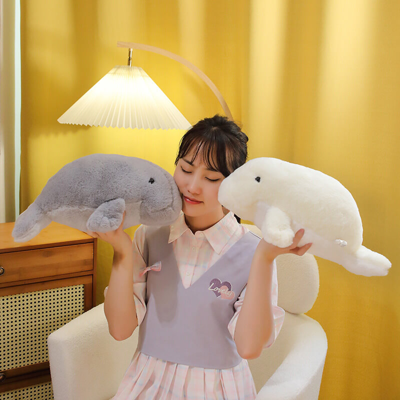 40cm/50cm Manatee Stuffed Animal  Simulation Stuffed Doll Kawaii Manatee Toy Kids Christmas Ocean Gift 14