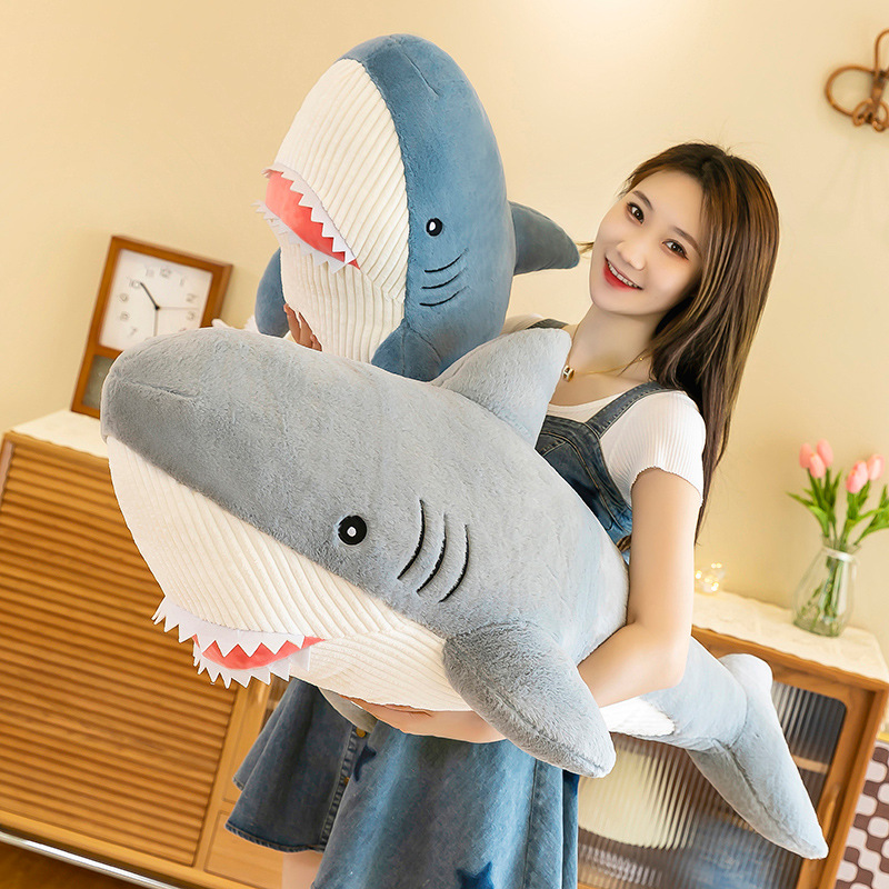 New Giant Shark Plush Toy Doll Sofa  Big Size Funny Soft Pillow Cushion Children's Toys Birthday Gift For Children 11