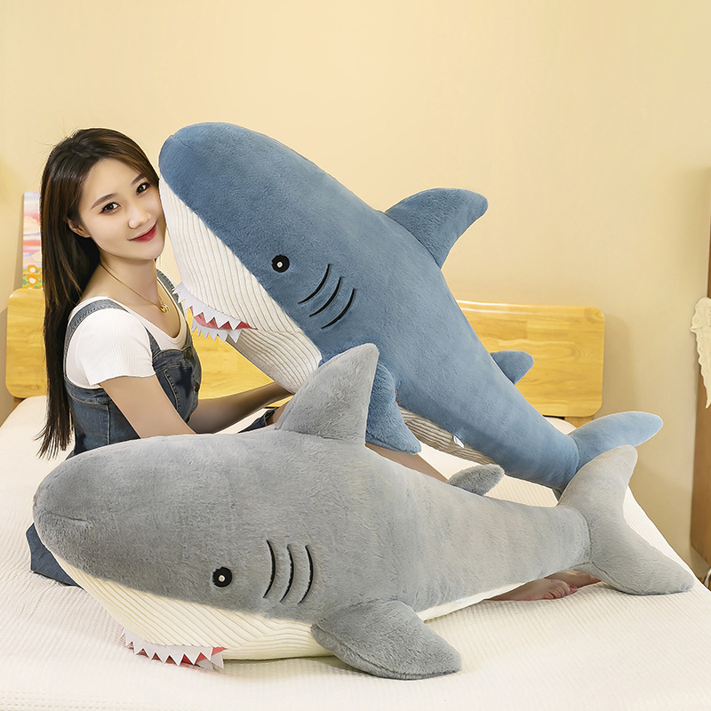 New Giant Shark Plush Toy Doll Sofa  Big Size Funny Soft Pillow Cushion Children's Toys Birthday Gift For Children 9