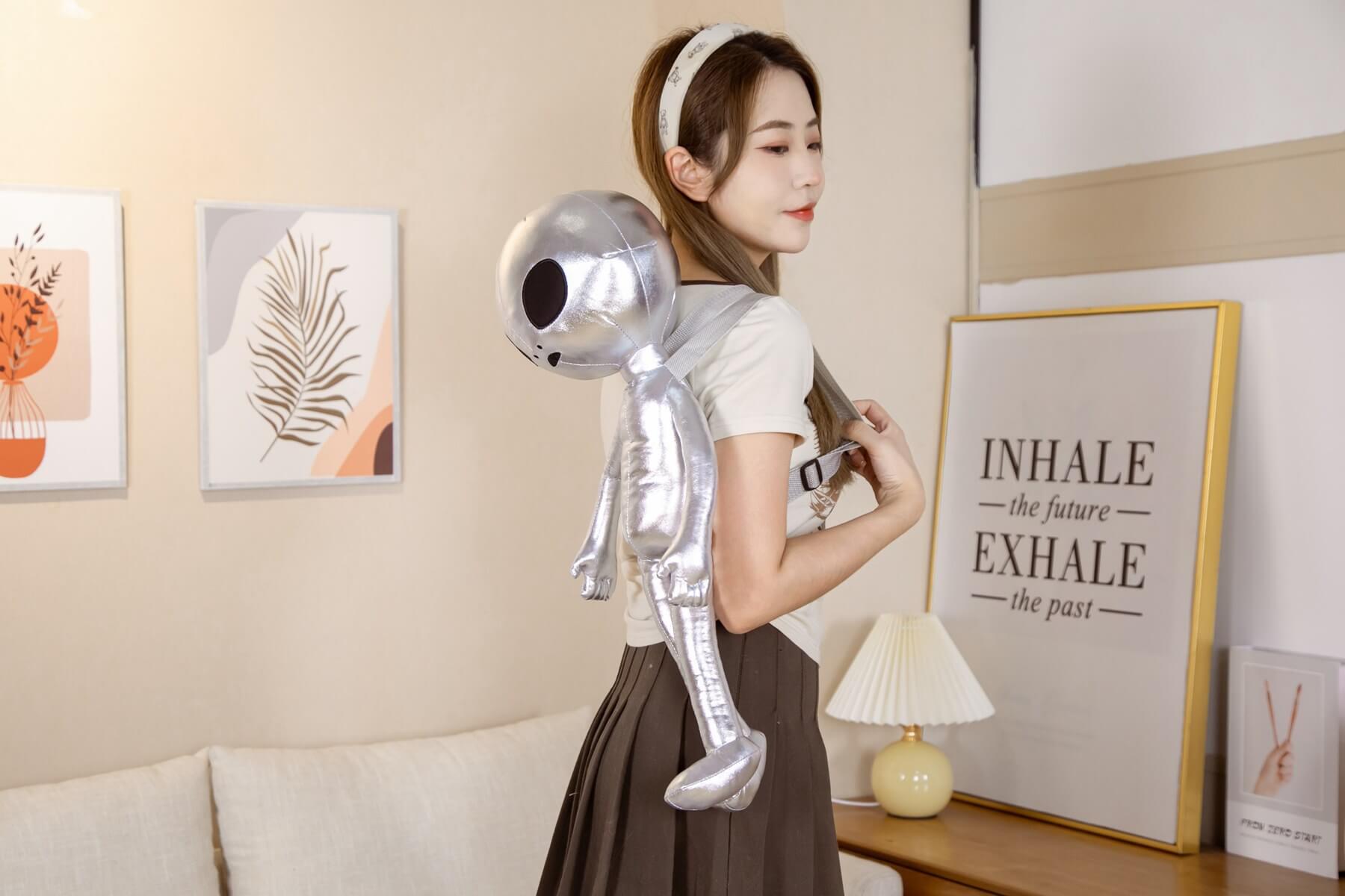 65cm 85cm Alien Plush Toy Cool Silver Dolls Funny And Creative Dolls Wholesale At Good Price 9