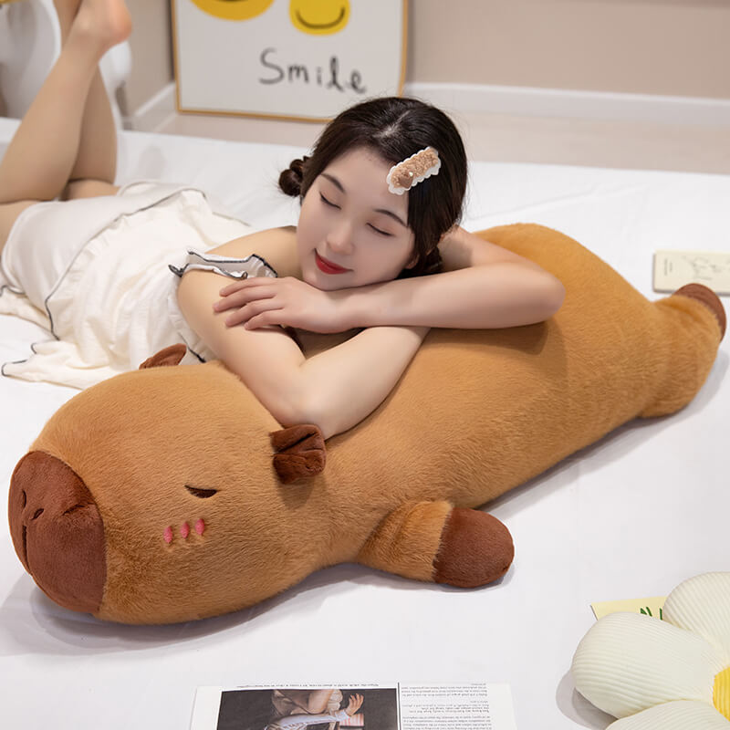 Super Soft 50-110 cm ​ Capybara Plush Toy Pillow Cartoon Stuffed Anima Sleeping Toy 11