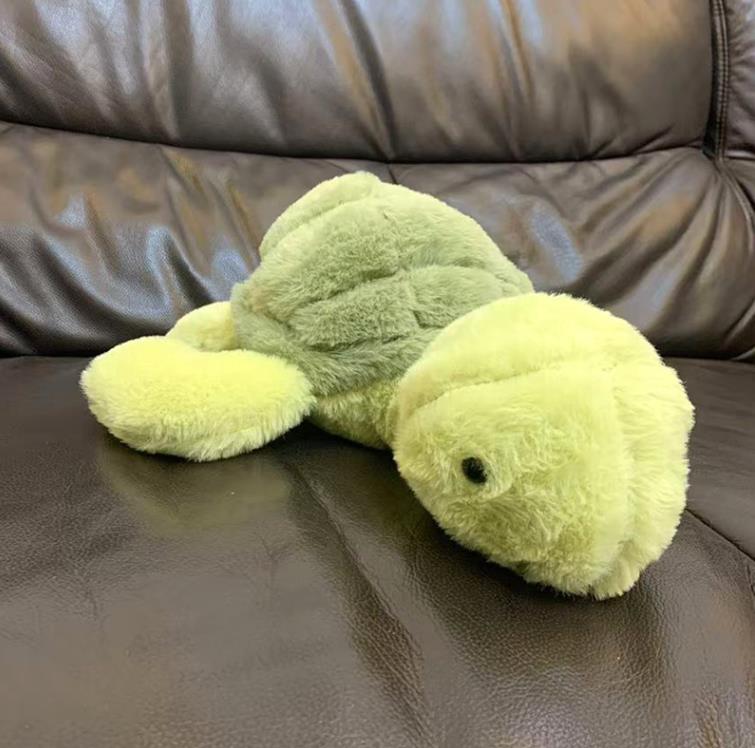 Little green furry turtle plush toy cute kawaii Turtle Stuffed Animals Doll Kids Gift 9
