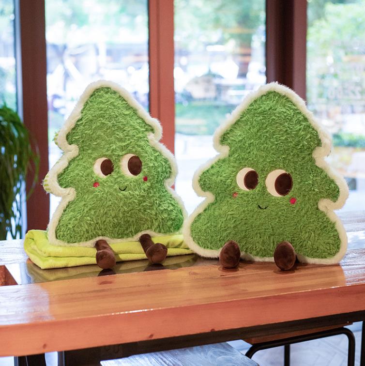 Green Christmas Tree Plush Pillow With Blanket Super Soft Winter Home Decoration 9
