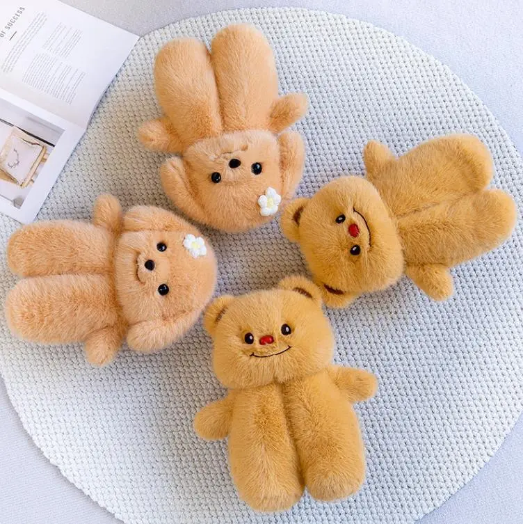 Lovey Teddy Bear Plush Slippers Winter Warm Home Indoor Shoes Cute Bears Slipper 1