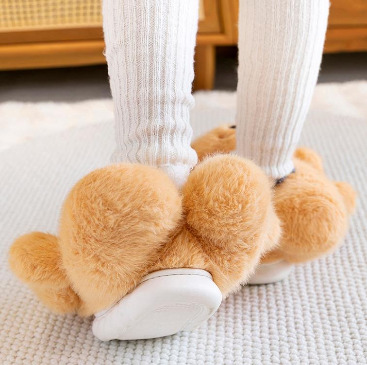 Lovey Teddy Bear Plush Slippers Winter Warm Home Indoor Shoes Cute Bears Slipper 10