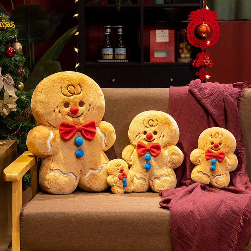 Quality 22-45 cm Gingerbread Man Gingerbread Rabbit Christmas Plushies Holiday Sofa Couch Wholesale Plush Manufacturer 7