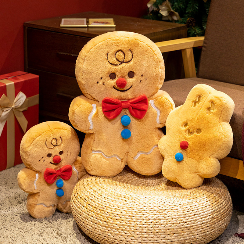 Quality 22-45 cm Gingerbread Man Gingerbread Rabbit Christmas Plushies Holiday Sofa Couch Wholesale Plush Manufacturer 8