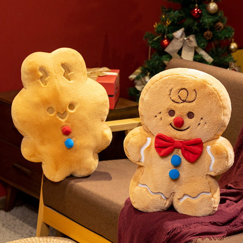 Quality 22-45 cm Gingerbread Man Gingerbread Rabbit Christmas Plushies Holiday Sofa Couch Wholesale Plush Manufacturer 9