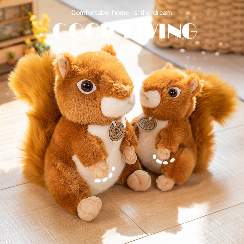Big Tail Simulation Squirrel Plush Wholesale Stuffed Animals Manufacturer Realistic Stuffed Animals 9