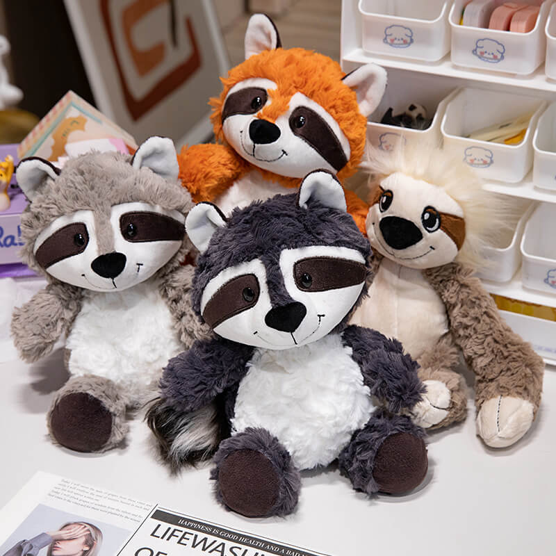 25&35Cm Cute Little Fox and Racoon Stuffed Animal Forest Friends Ideal Children's Plushies Doll Companions & Gifts 8