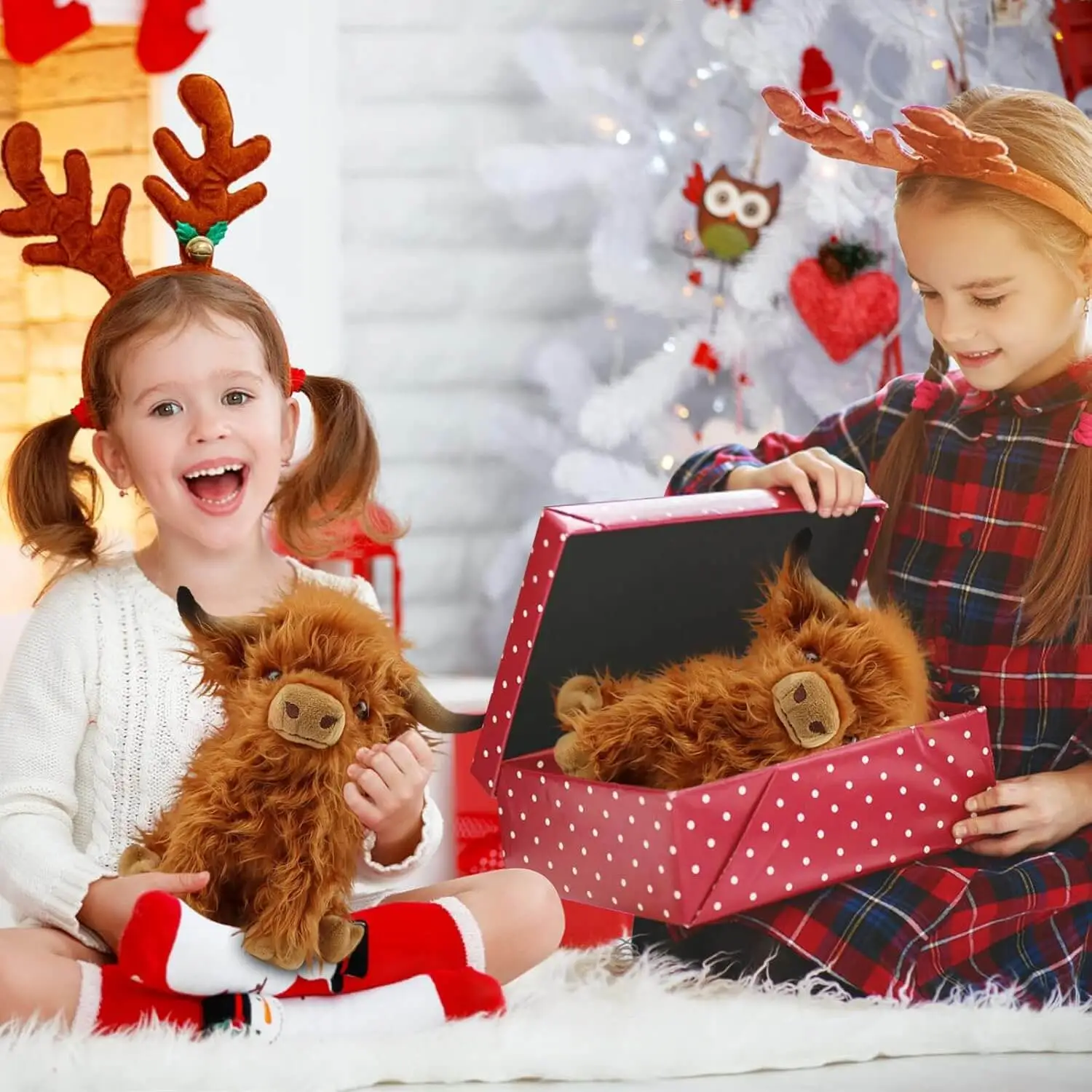 Scottish Highland Cow Plush Cute Realistic Cow Stuffed Animals Soft Farm Plushie Toy Highland Cow Plush Toy 1